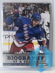 2016-17 Upper Deck Biography of a Season Jimmy Vesey #BIO-2 Rookie RC
